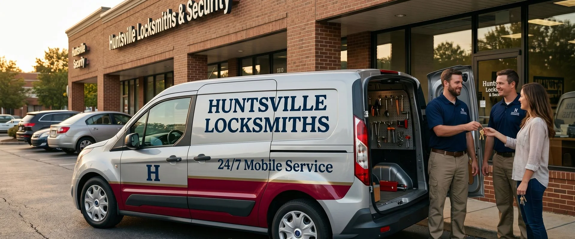 Huntsville Locksmiths team and service van